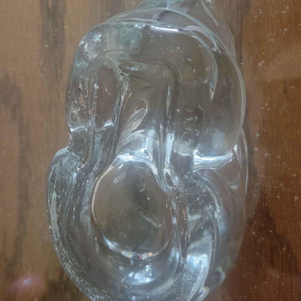 Crystal Clear Glass Bunny Decor‎ Single Tea Light Holder Approx 5"H Heavy - Picture 5 of 5